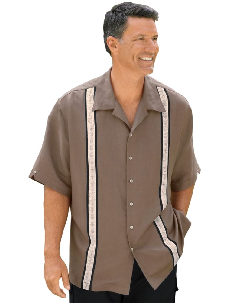 Island Passport Embroidered Panel Shirt at Sears.com
