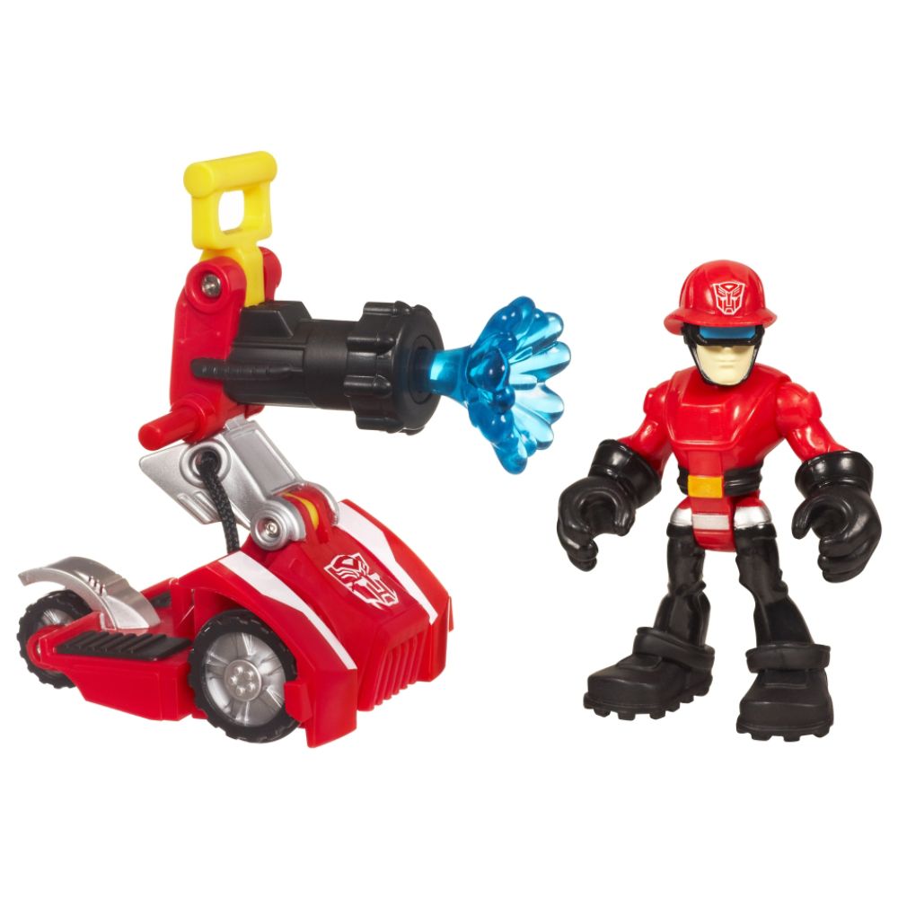 Transformers RESCUE BOTS PLAYSKOOL HEROES CODY BURNS and Rescue Hose Figure Set