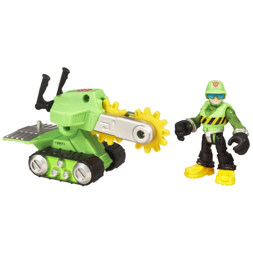 Transformers RESCUE BOTS PLAYSKOOL HEROES WALKER CLEVELAND and Rescue Saw Figure Set