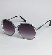 Kardashian Kollection Oversized Vintage Clear Sunglasses With Enamel Detailing