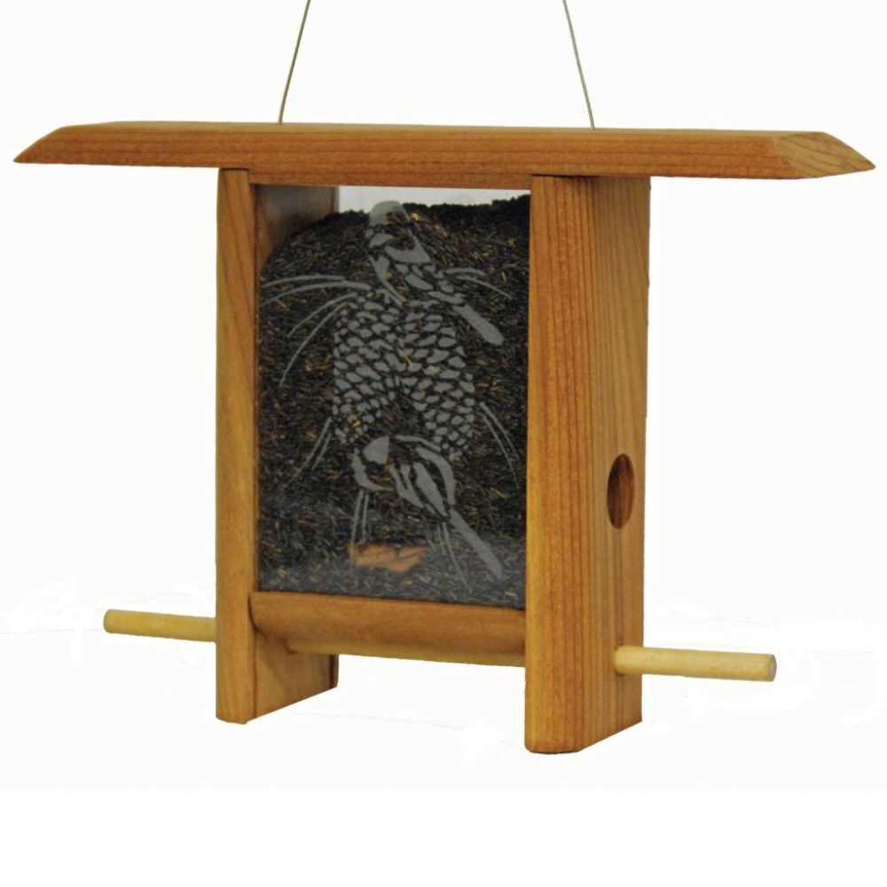 Schrodt TH7CPC Chickadee Pine Cone Teahouse Bird Feeder