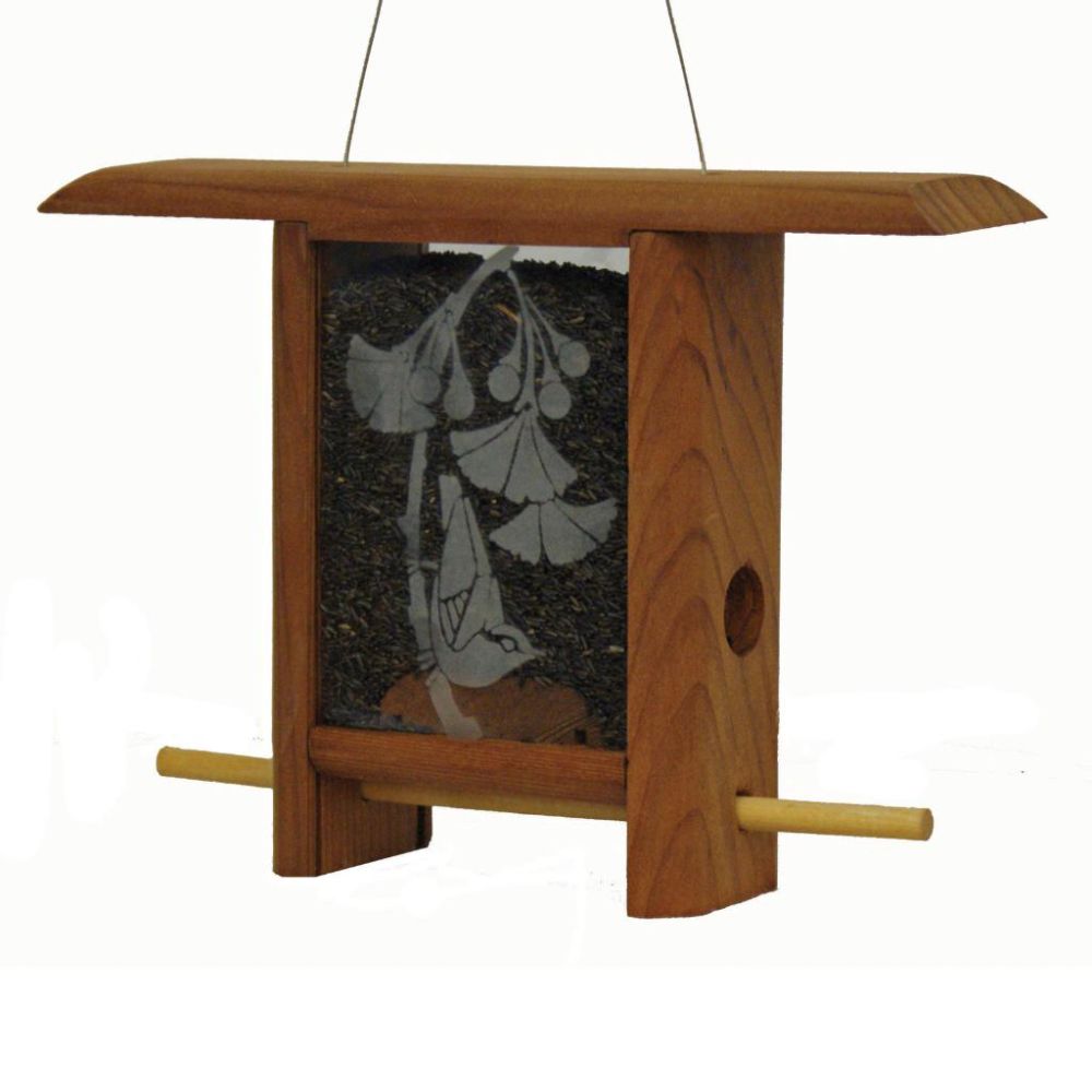 Schrodt TH7GL Ginko Leaves Teahouse Bird Feeder