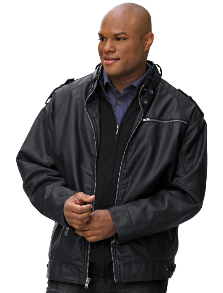 Synrgy Faux Leather Motorcycle Jacket at Sears.com