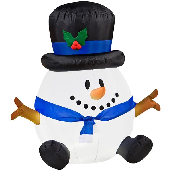 Airblown Snowman With Top Hat