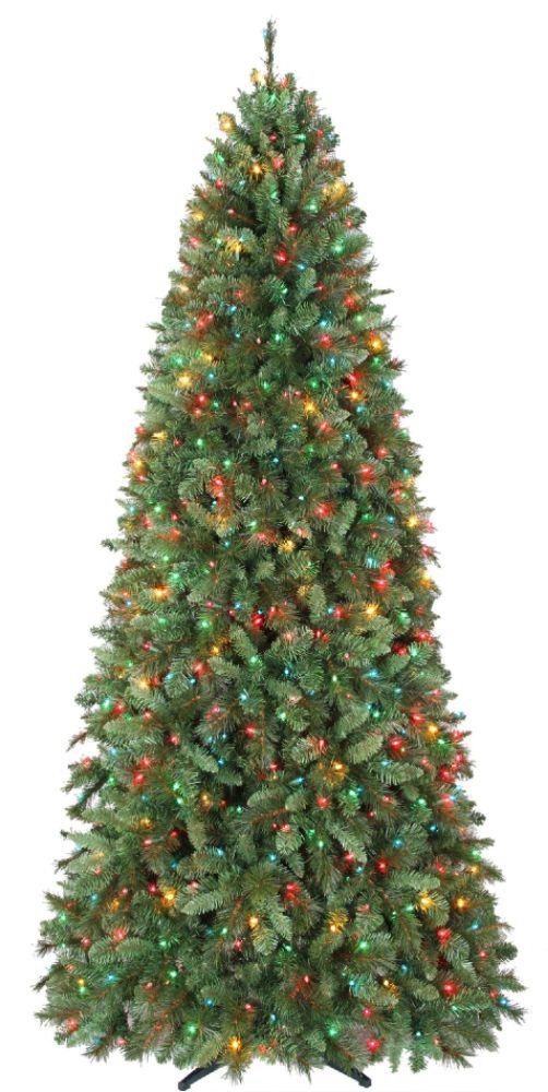 Country Living 9ft Aspen Mountain Slim Christmas Tree with Multi-color Lights at Kmart.com