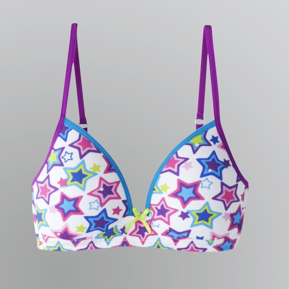 Joe Boxer Girl's 7-16 Stars Print Molded Triangle Bra at Sears.com