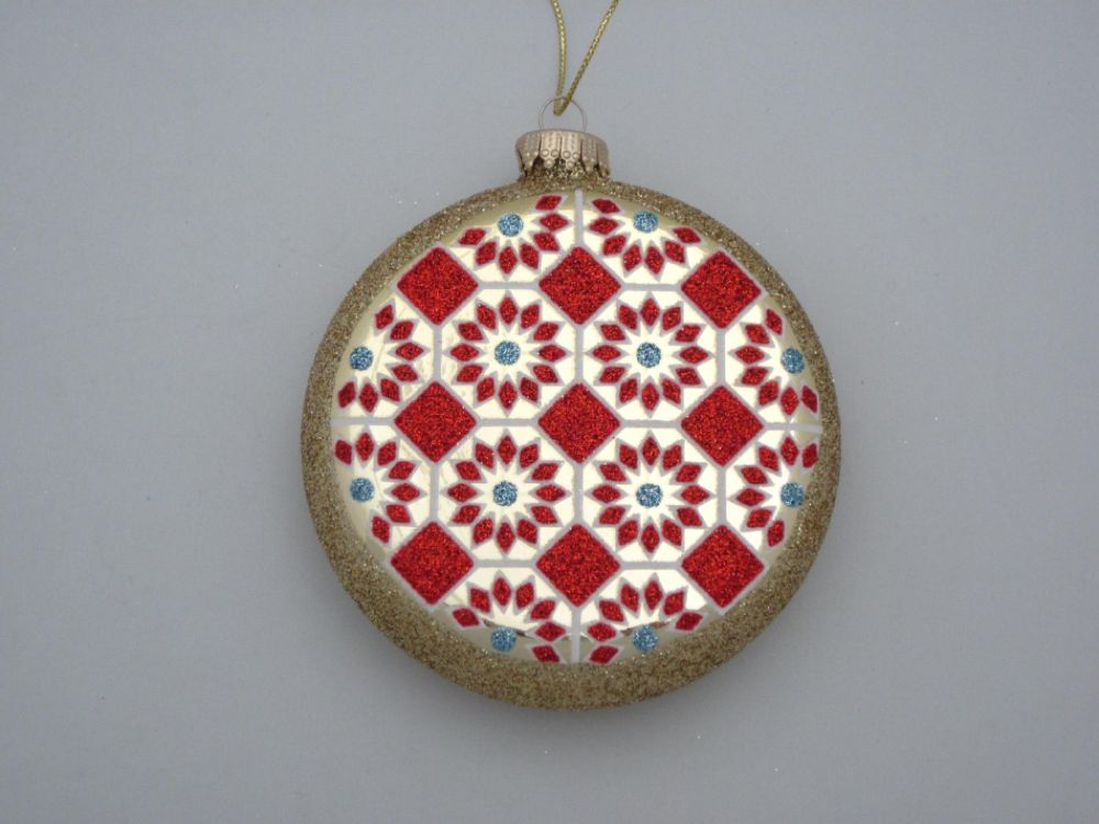 Ty Pennington Golden Adornments Screen Print Disc Ornaments at Kmart.com