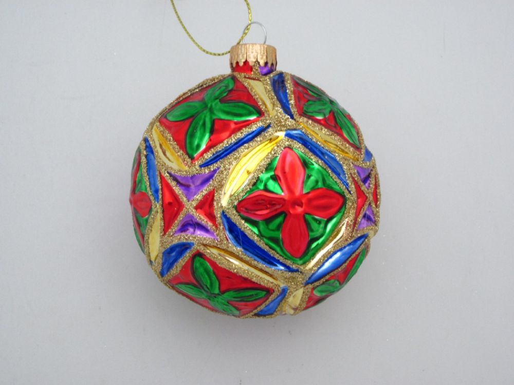 Ty Pennington Golden Adornments 80mm Decorated Ball Ornaments - Cross price decreased by 48%