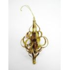 Golden Adornments Glitter Ribbon Ornament