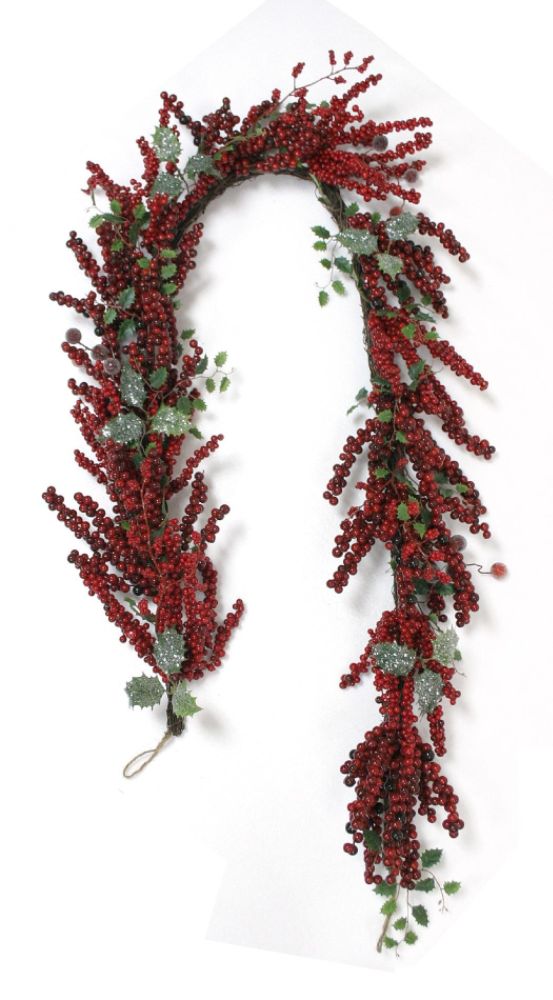 Country Living Vintage Christmas 6ft Berry Holly Garland at Kmart.com