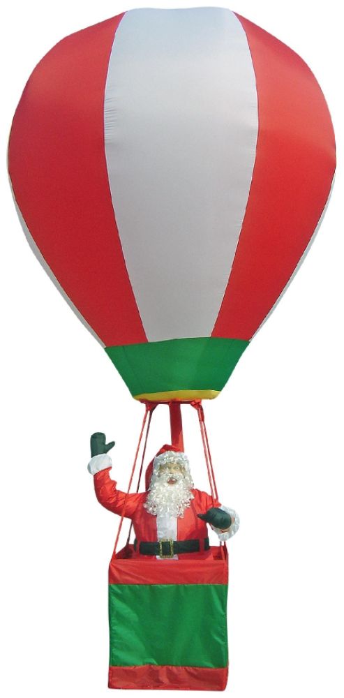 Realistic Airblown Santa in Hot Air Balloon