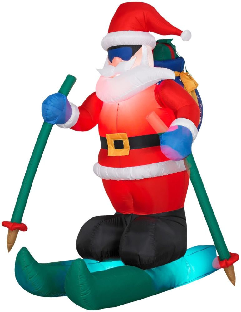 Airblown Animated Skiing Santa