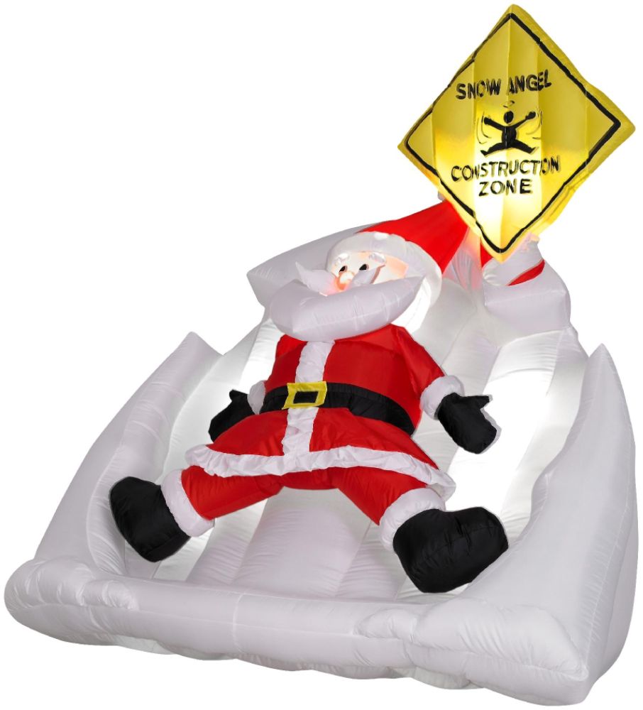5Airblown Animated Santa Making Snow Angel