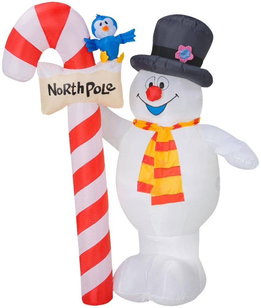 Airblown Frosty with North Pole Sign