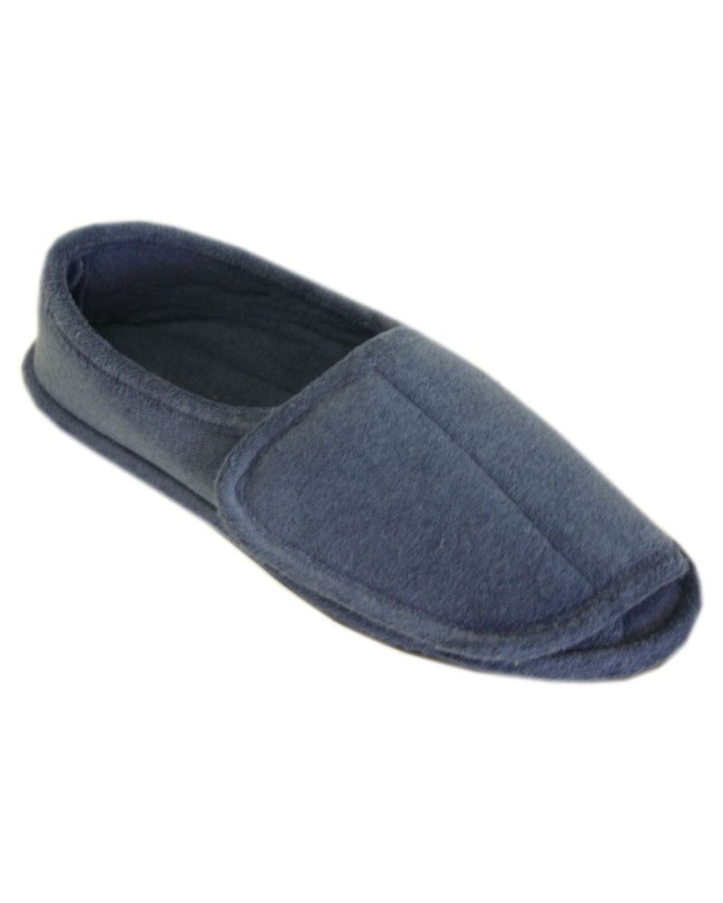 MUK LUKS® Men's terry adjustable open toe full foot Navy at Kmart.com