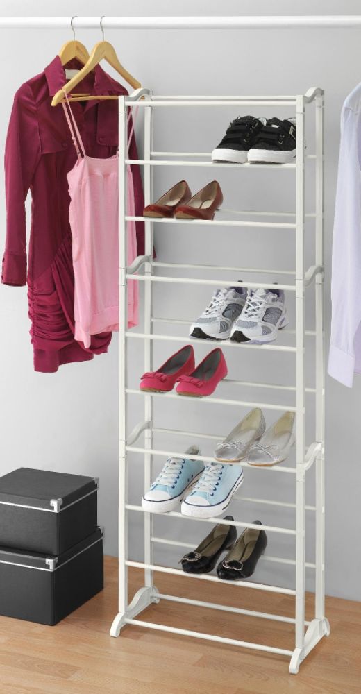 Essential Home EH 30 Pair Shoe Rack White