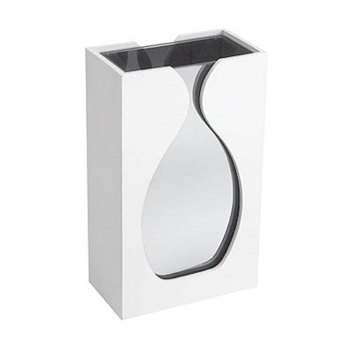 DonnieAnn Black Glass Vase w/White Wooden