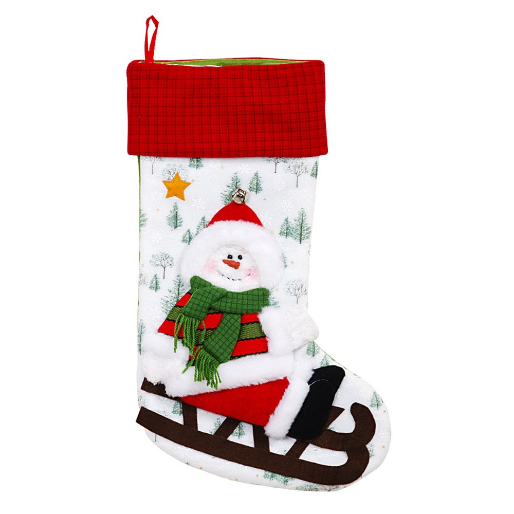 23"stocking w/snowman (green scarf) at Kmart.com