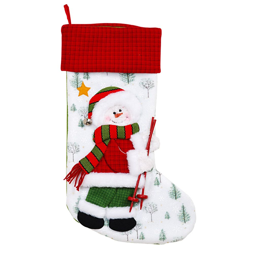 23"stocking w/snowman (red/green scarf) at Kmart.com