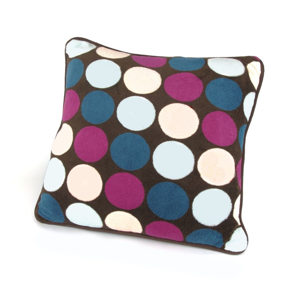 Cozy.Fresh.Fun DOT CHOCOLATE 18X18 PILLOW