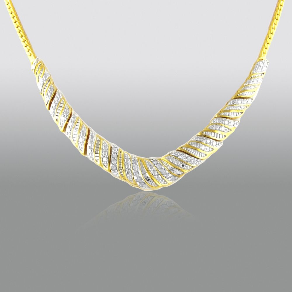 1/4cttw Diamond Swirl Necklace set in Gold over Sterling Silver at Sears.com