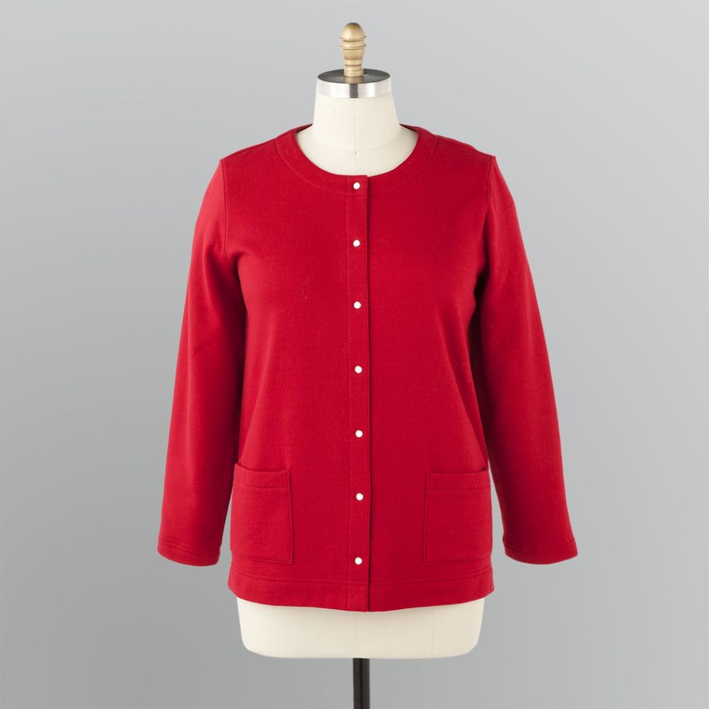 Laura Scott Women's Plus Fleece Snap Jacket
