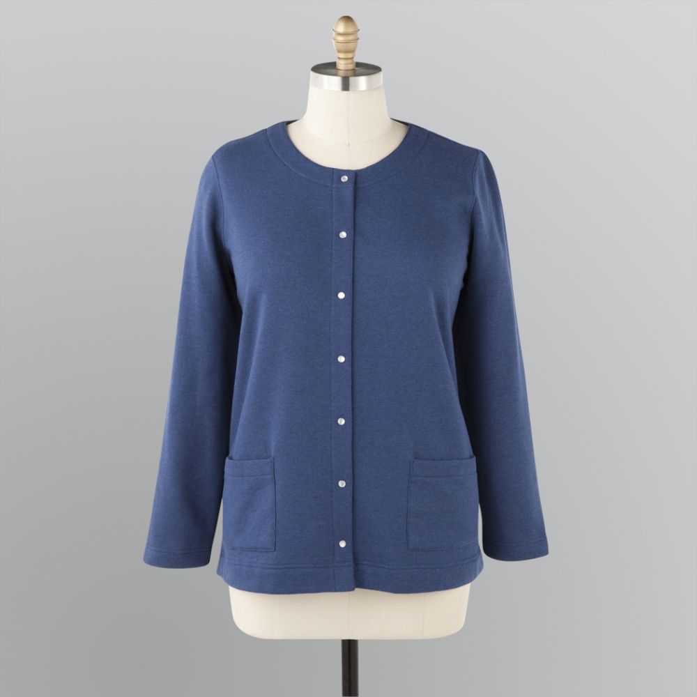 Laura Scott Women's Plus Fleece Snap Jacket