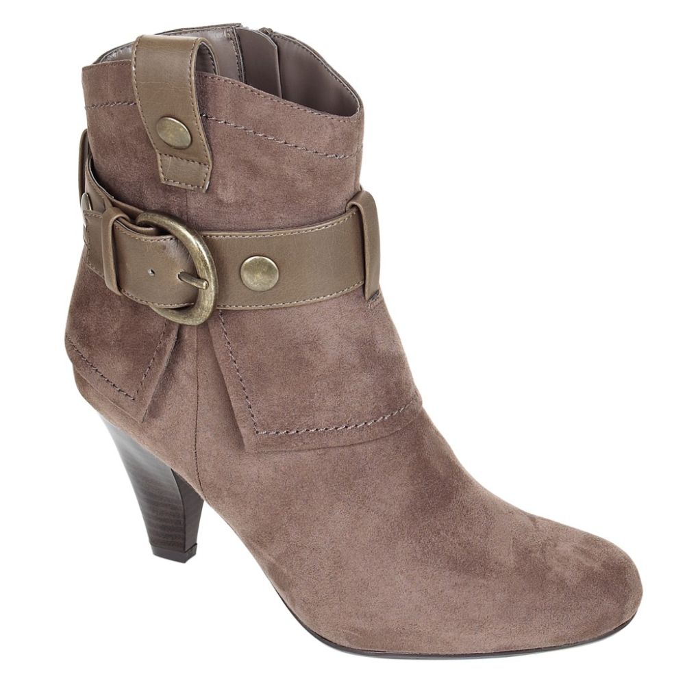 Attention Women's Rodeo Fold Over Buckle Heel Boot - Grey at Kmart.com