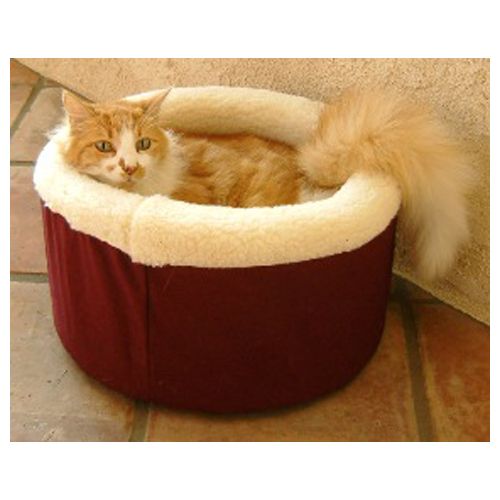 Majestic Pet Small 16in Cat Cuddler Pet Bed - Burgundy at Kmart.com