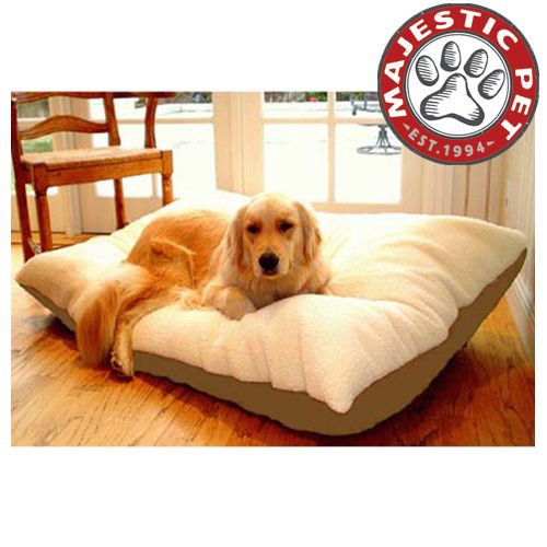 Majestic Pet Rectangle Pet Bed Khaki Extra Large