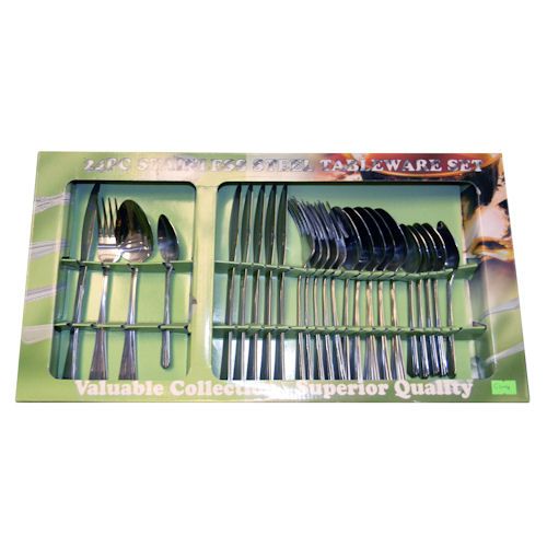 DonnieAnn 24pcs flatware set, mirror finish