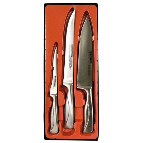 DonnieAnn 3PCS FPRGE KNIFE SET W/SILVER HANDLE