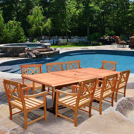 Vifah Modica 9pc Outdoor Dining Set