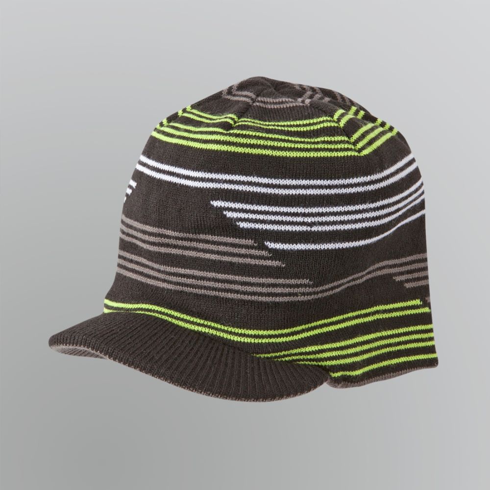 Aquarius Boy's Reversible Billed Knit Cap