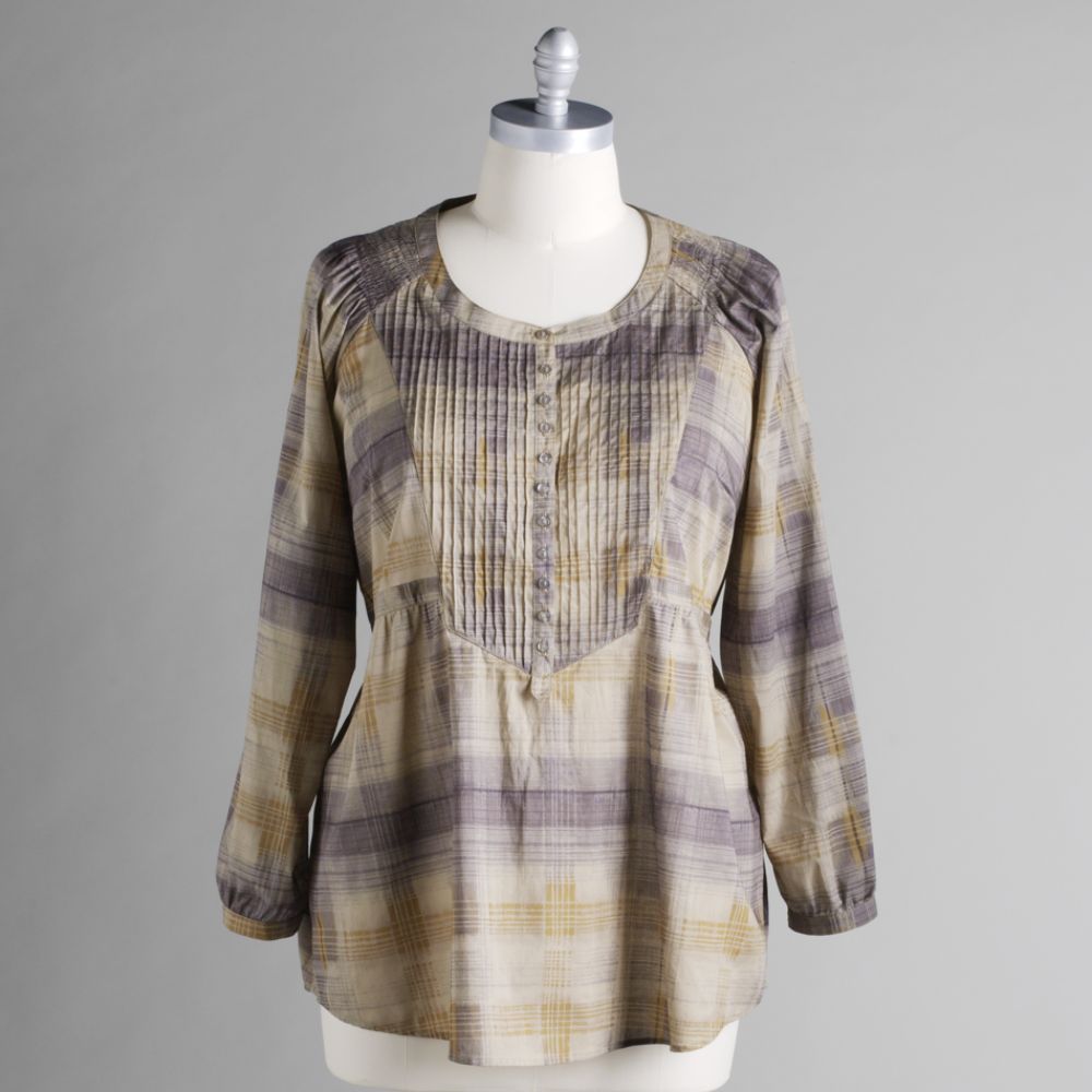 Beverly Drive Women's Plus Pintucked Tunic