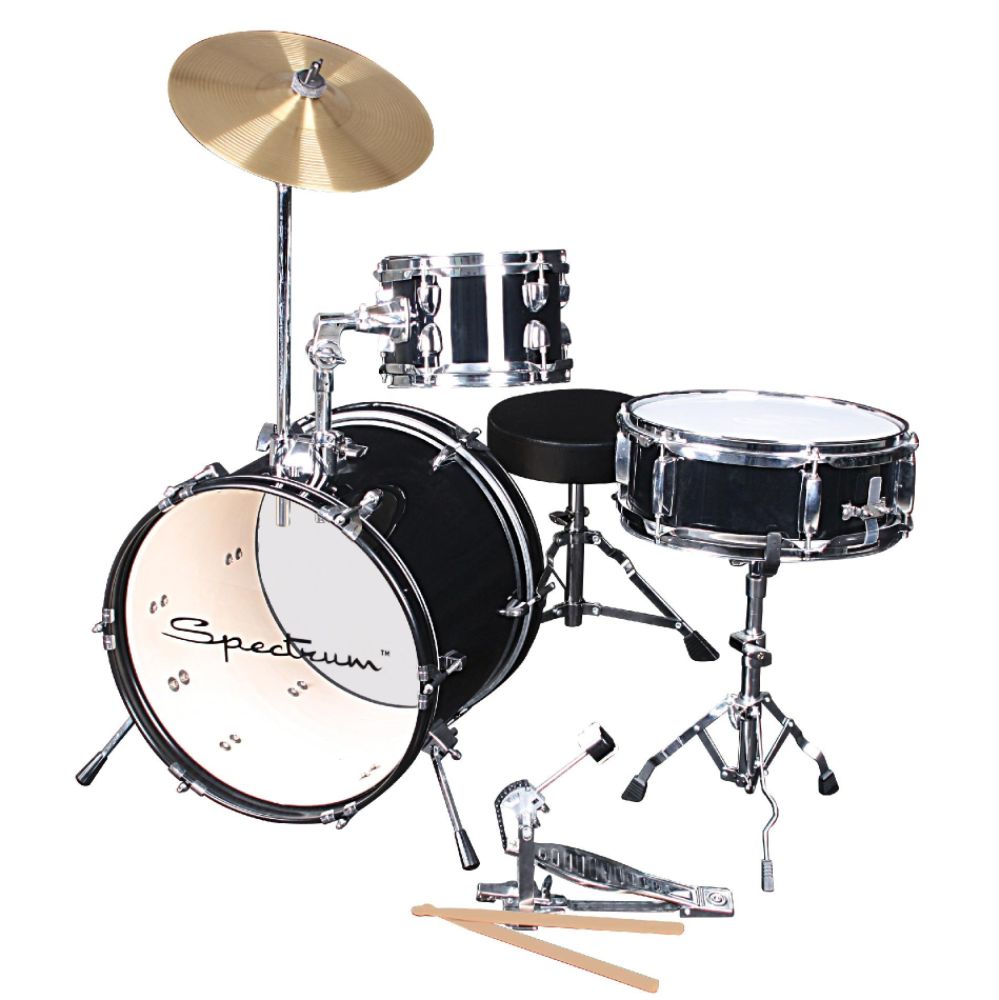 Spectrum AIL 652BK Midnight Black Three Piece Junior Drum Kit at Sears.com