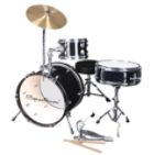 Spectrum AIL 652BK Midnight Black Three Piece Junior Drum Kit