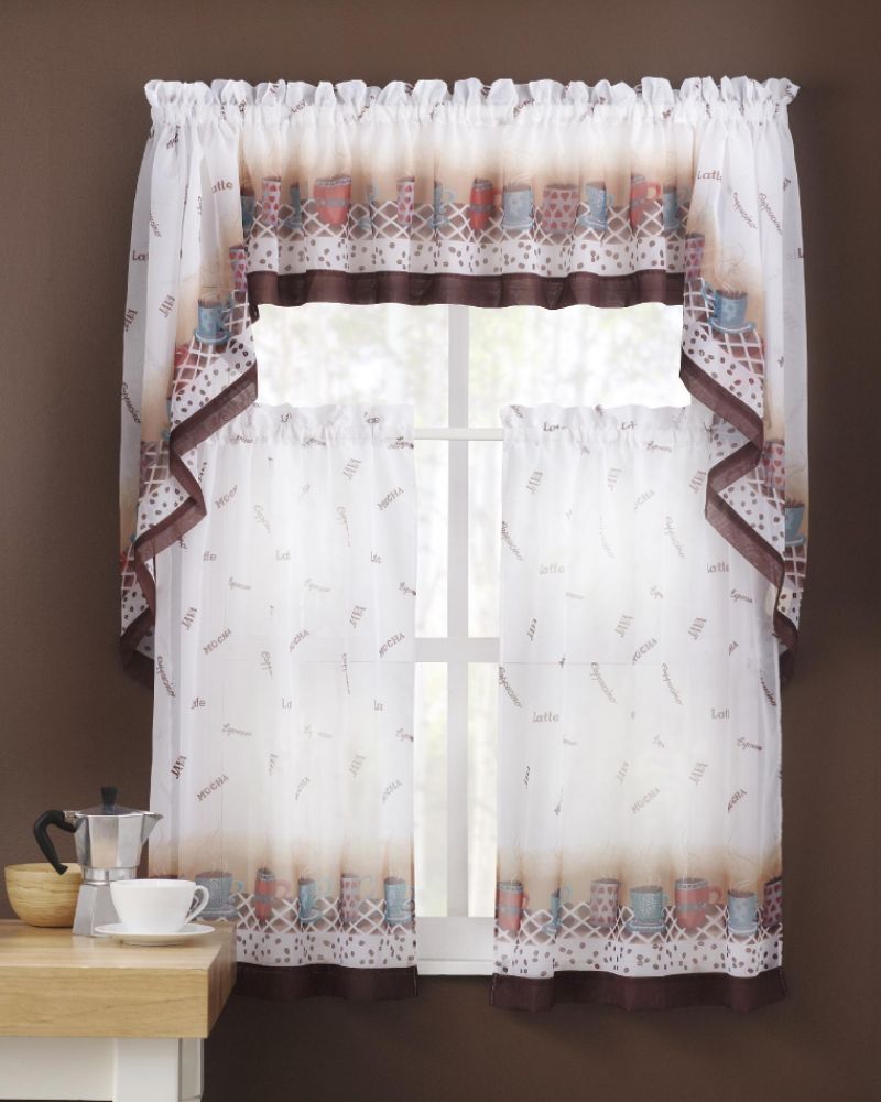 Espresso  Windows on Window Valance 56x14 Coffee Break   For The Home   Window Coverings