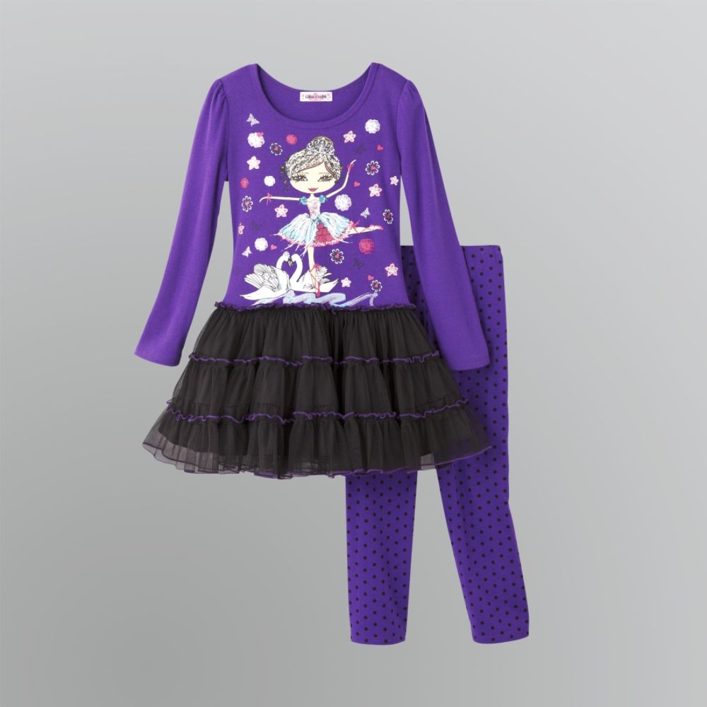 Girl Code Girl's Ballerina Top and Leggings Set 