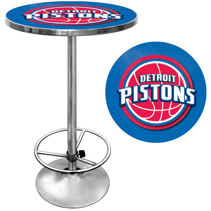 NBA Detroit Pistons NBA Chrome Pub Table