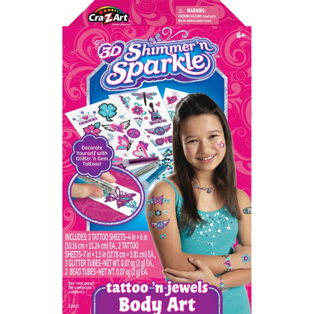 Cra-Z-Art 3DShimmer N Sparkle Tattoo n Jewels Body Art   at Kmart.com