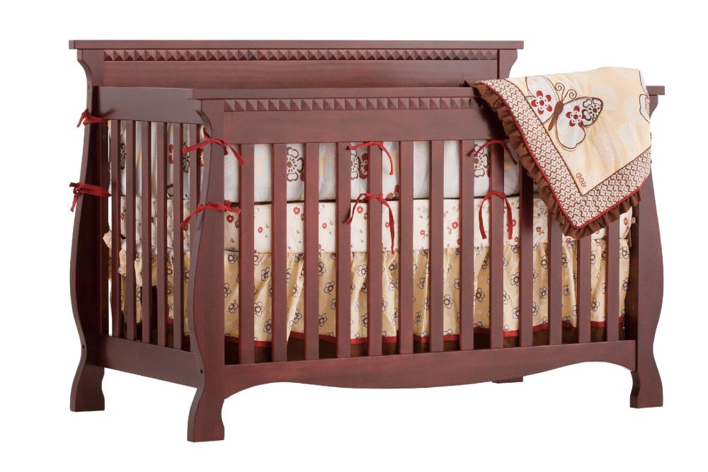 Stork Craft Venetian 4 in 1 Fixed Side Convertible Crib - Cherry