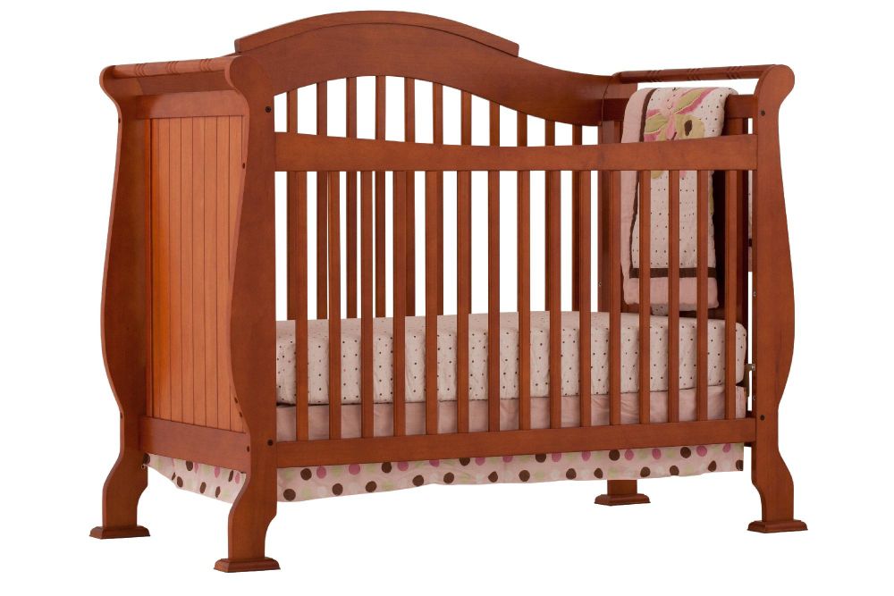 Stork Craft Valentia Fixed Side Convertible Crib - Cognac
