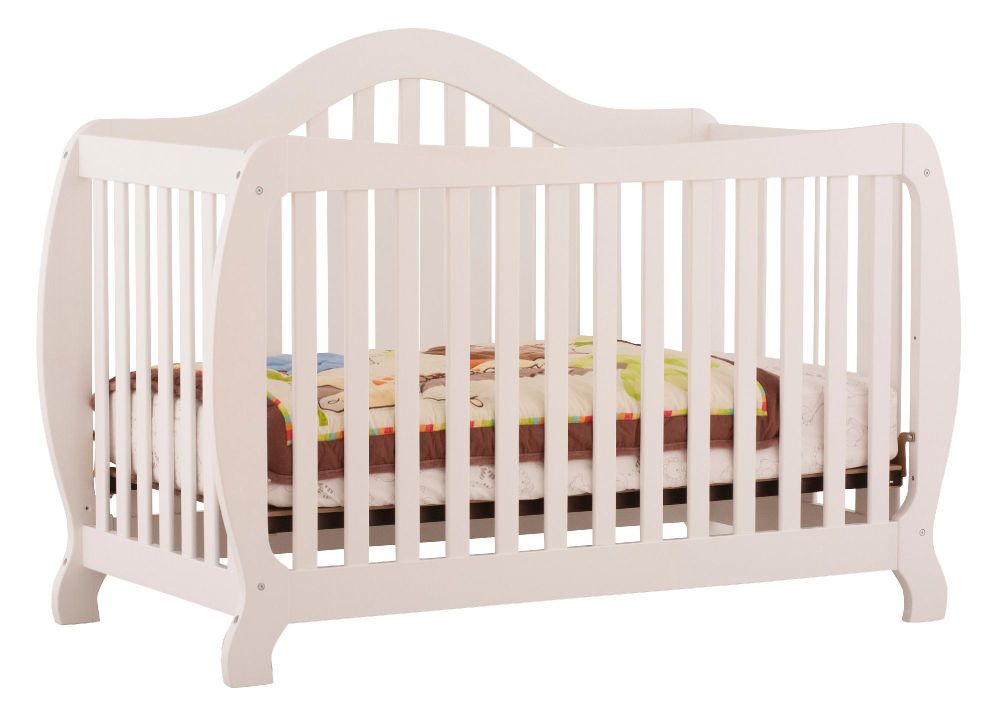 Stork Craft Monza I Fixed Side Convertible Crib  White