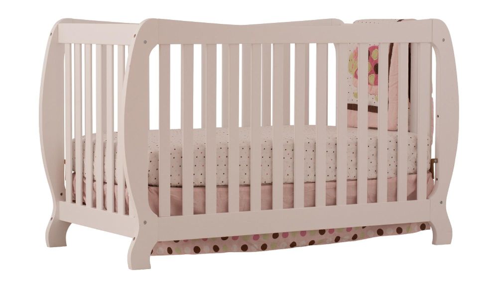 Stork Craft Monza II Fixed Side Convertible Crib  White