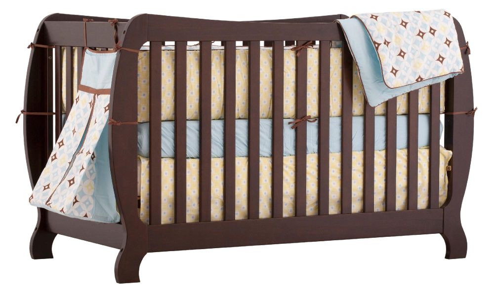 Stork Craft Monza II Fixed Side Convertible Crib  Espresso