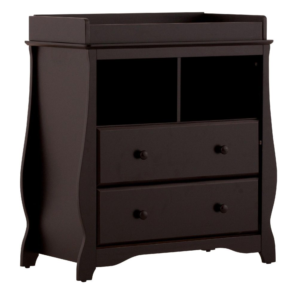 Stork Craft Carrara 2 Drawer Changing Table - Black