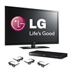 LG 47LW5300 47 inch 1080p 120Hz 3D LED LCD HDTV + LG 3D Blu-ray Disc player + 4 pairs of 3D glasses