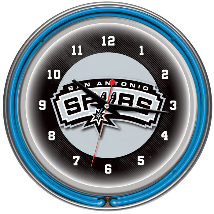 NBA&nbsp; San Antonio Spurs Double Ring Neon Clock