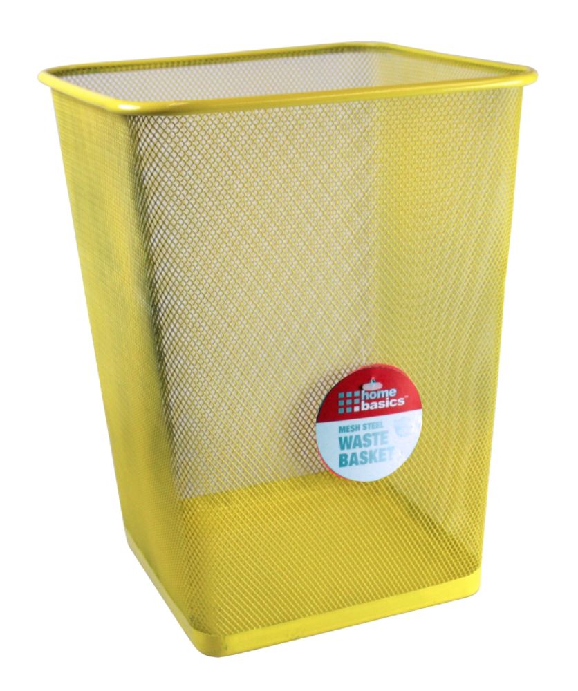 HOME BASICS WASTE BASKET - LIME